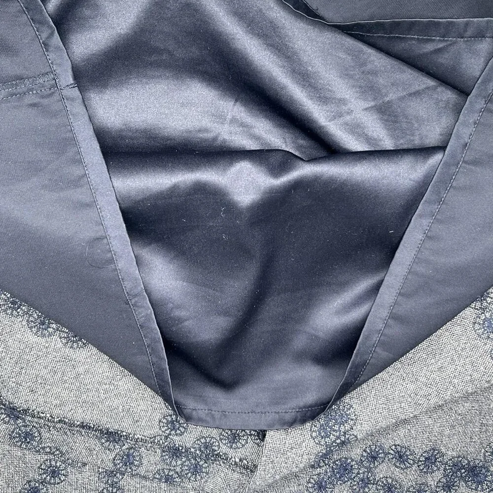 Boden Skirt Womens 6R Wool Blend Full A Line Embroidered Circles Classic